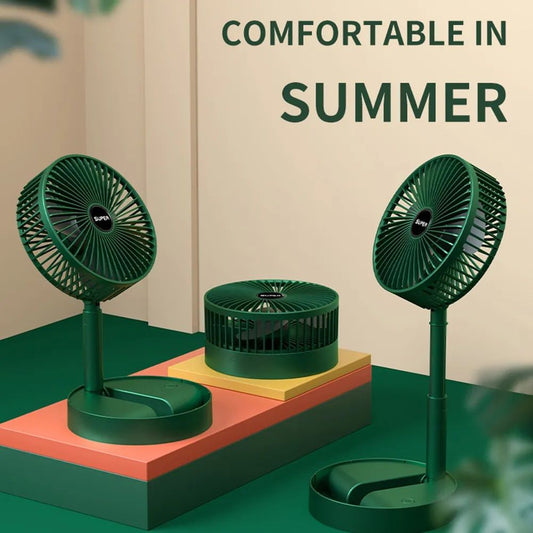 3 Speed Big size Rechargeable Mini Folding Telescopic Fan